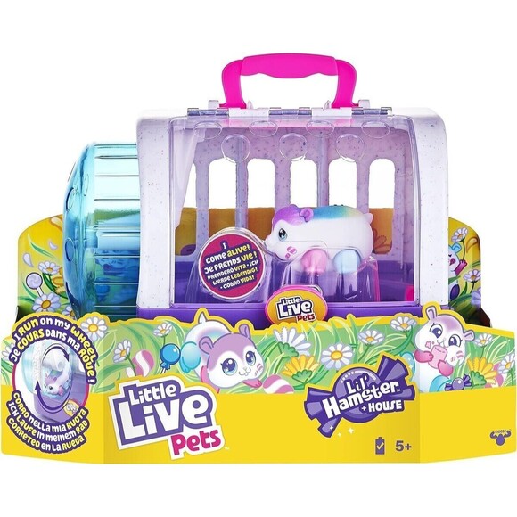 Little Live Pets Lil Hamster House Playset On The Go Pet Carrier Popmello Wheel - Picture 1 of 7